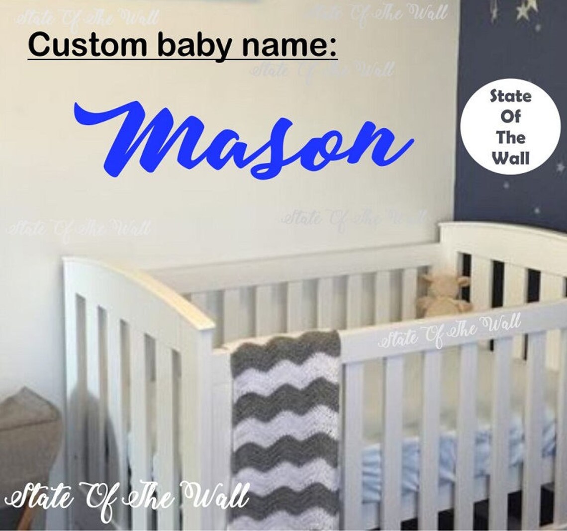 Custom Baby Name Wall Decal Vinyl Sticker Art Decor Bedroom Etsy