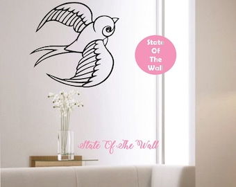 Swallow Double Swallows Birds Vinyl Wall Decal Sticker Art Decor Bedroom Design Mural animal art