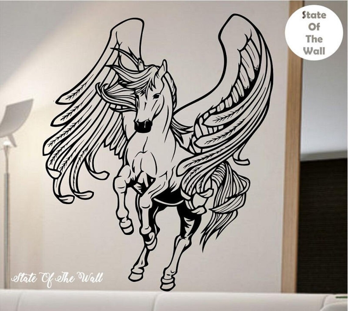 Pegasus Wall Decal Sticker Art Decor Bedroom Design Mural Etsy