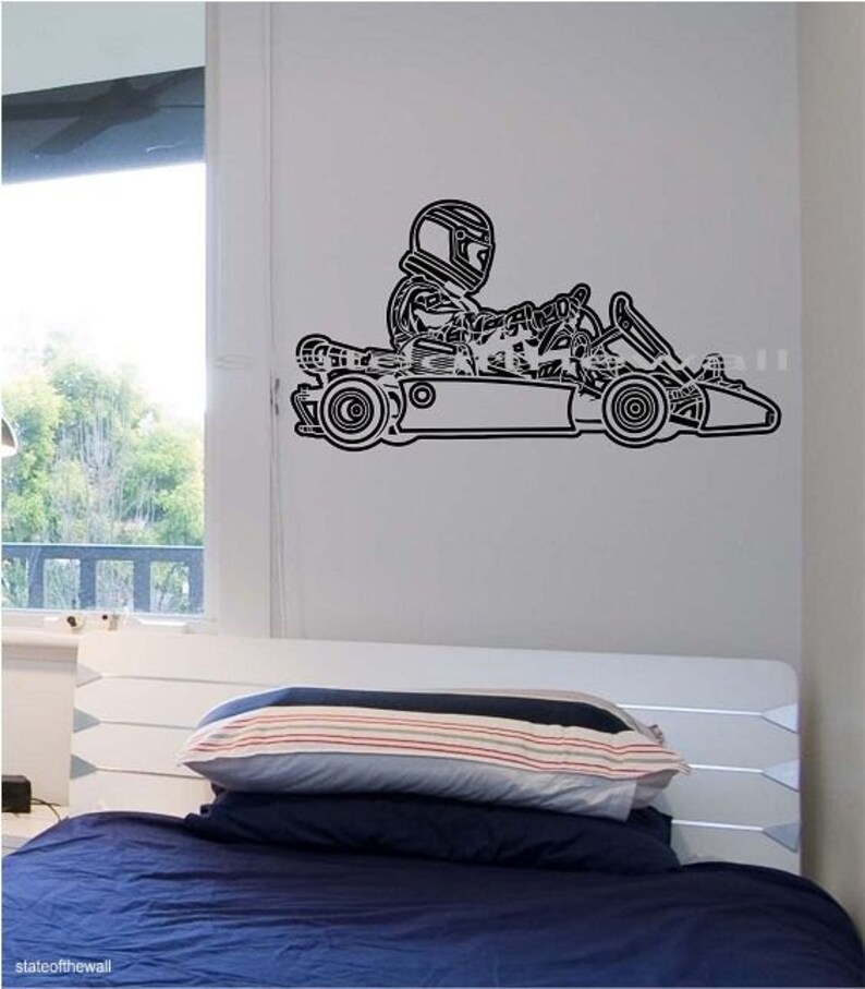 Go Kart Wall Decal Vinyl Sticker Art Decor Bedroom Design Etsy
