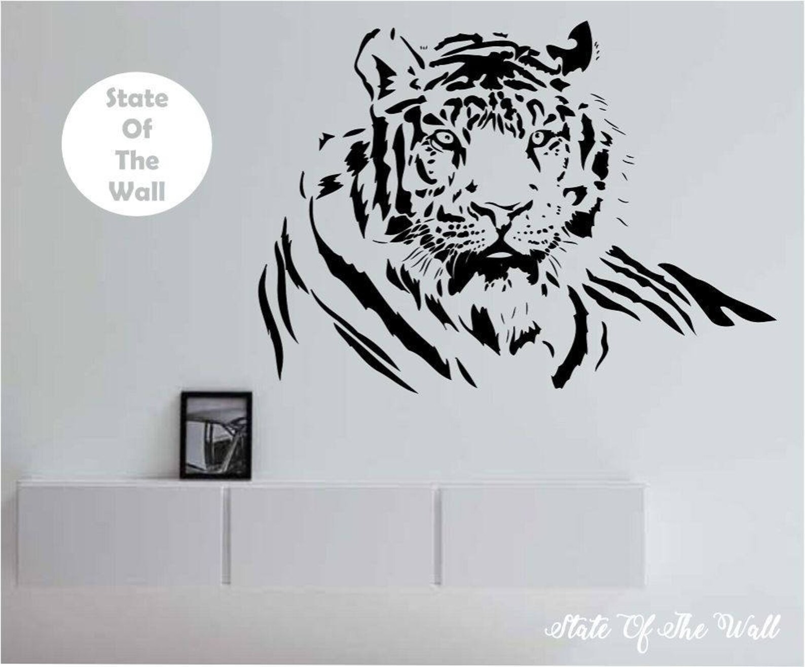 Tiger Wall Decal Tiger Wall Art Tiger Wall Decor L Design Etsy