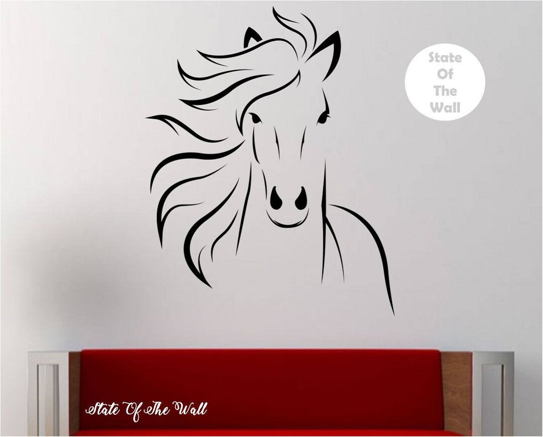 Horse Wall Decal Vinyl Sticker Art Decor Bedroom Design Mural Interior Design Animals Etsy