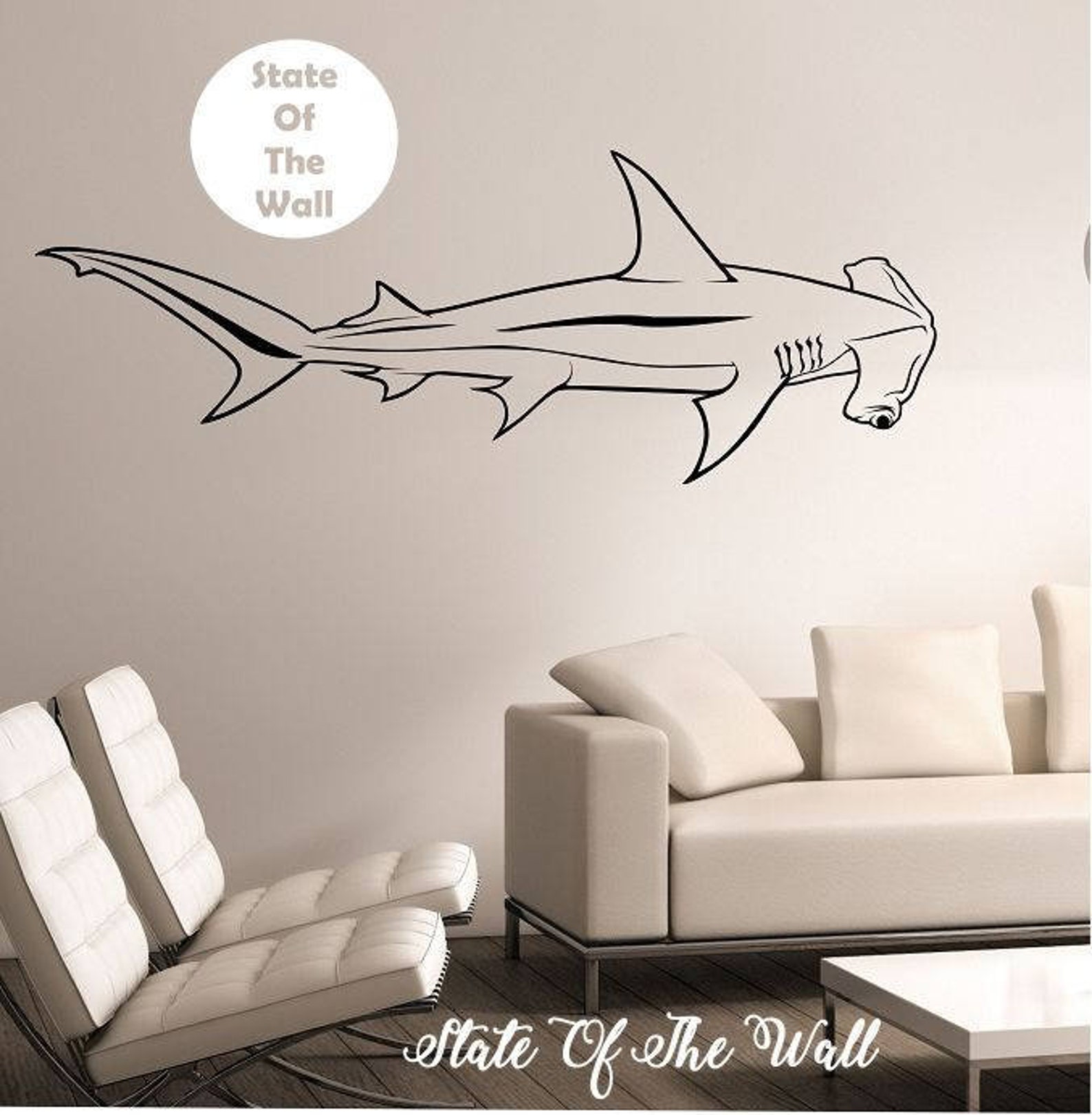 Hammerhead Shark Wall Decal Sticker Art Decor Bedroom Design Etsy