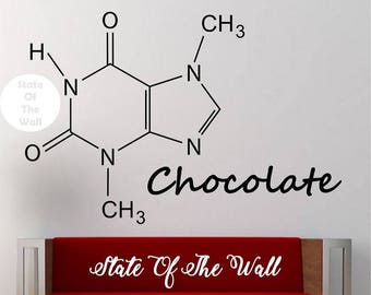 Chocolate Molecule Wall Decal Vinyl Sticker Art Decor Bedroom Design Mural education science educational geek nerd teach creative art