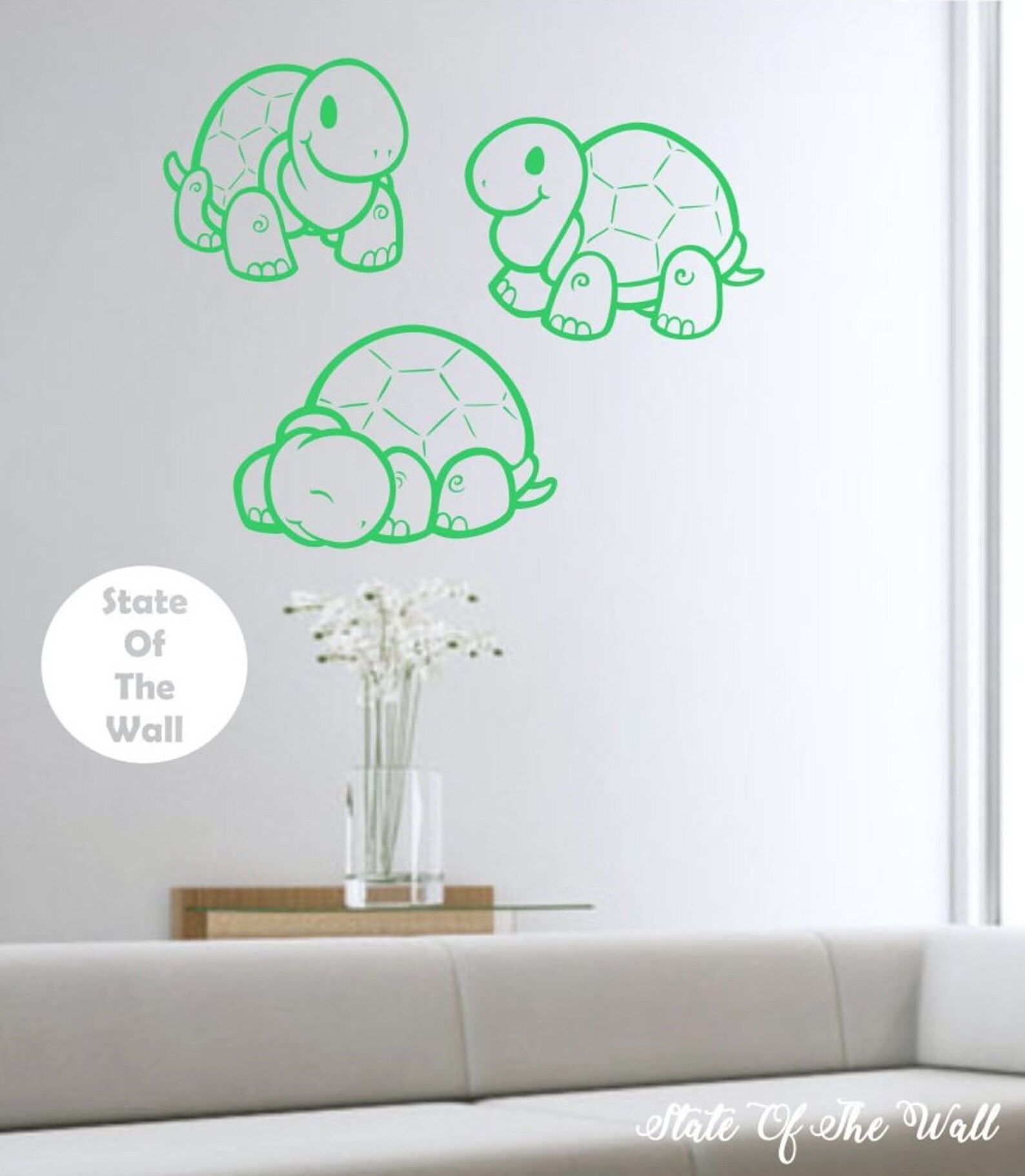 Turtle Wall Decal BABY TURTLES Sticker Art Decor Bedroom Etsy