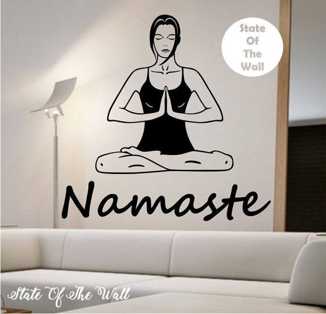 Meditation Yoga Wall Decal 3 Vinyl Sticker Art Decor Bedroom Design ...