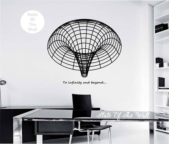 black hole wall decal to infinity & beyond design mural | etsy