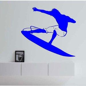 Surfing Guy Surf Guy Beach Wall Decal Sticker Art Decor - Etsy