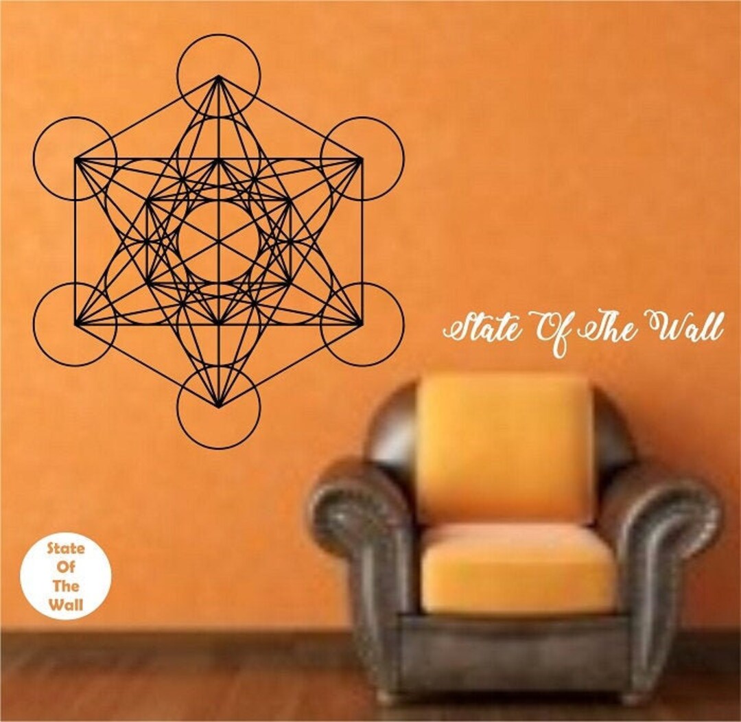 Metatrons Cube Wall Decal Sticker Art Decor Buddha Sacred Geometry ...