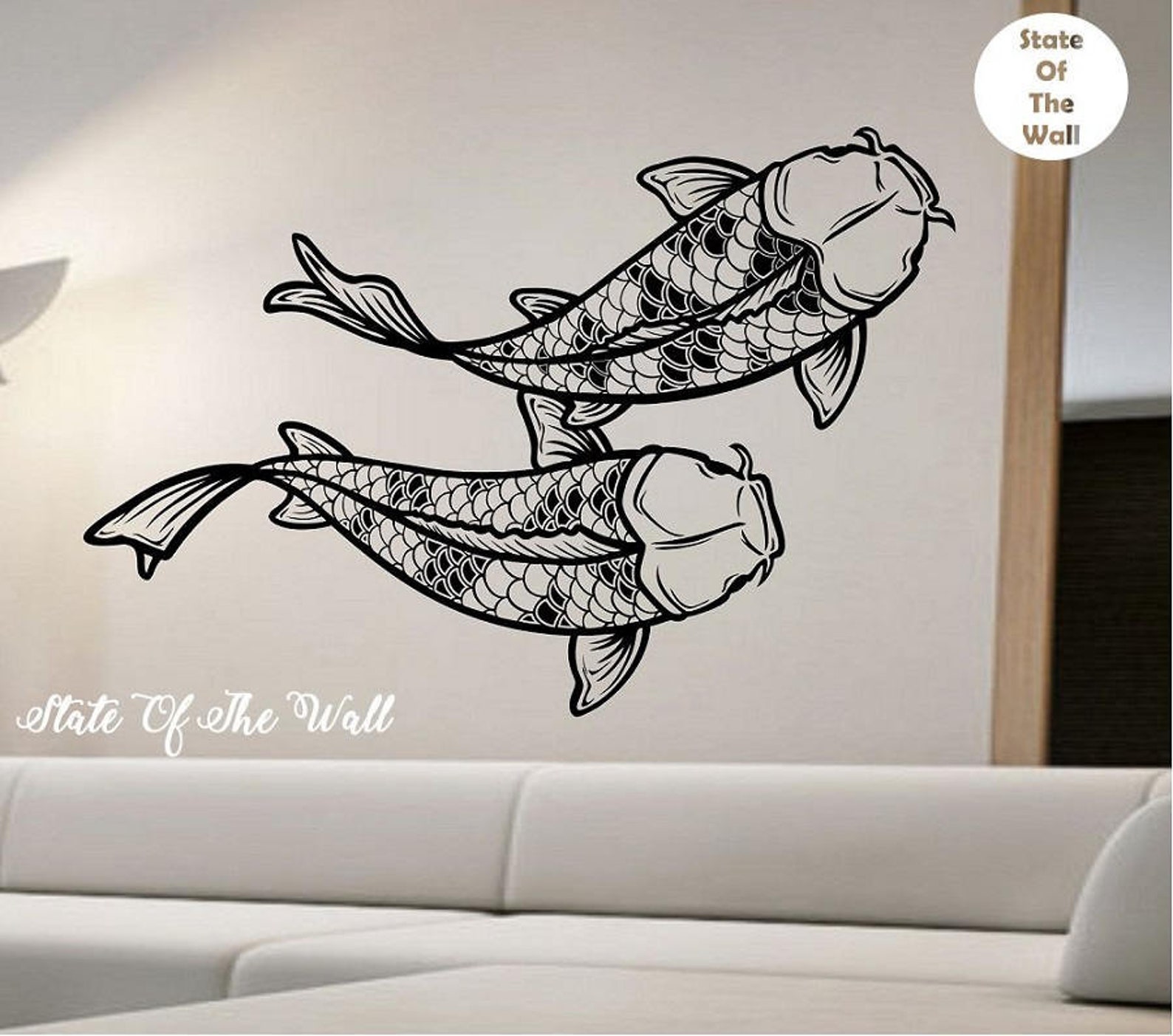 Koi Fish LARGE Wall Decal Sticker Art Decor Bedroom Design Etsy