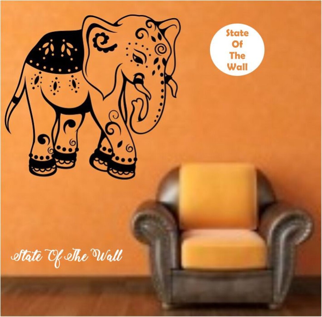 Elephant Wall Decal Sticker Art Decor Bedroom Design Mural Good Vibes Home Decor Art Etsy