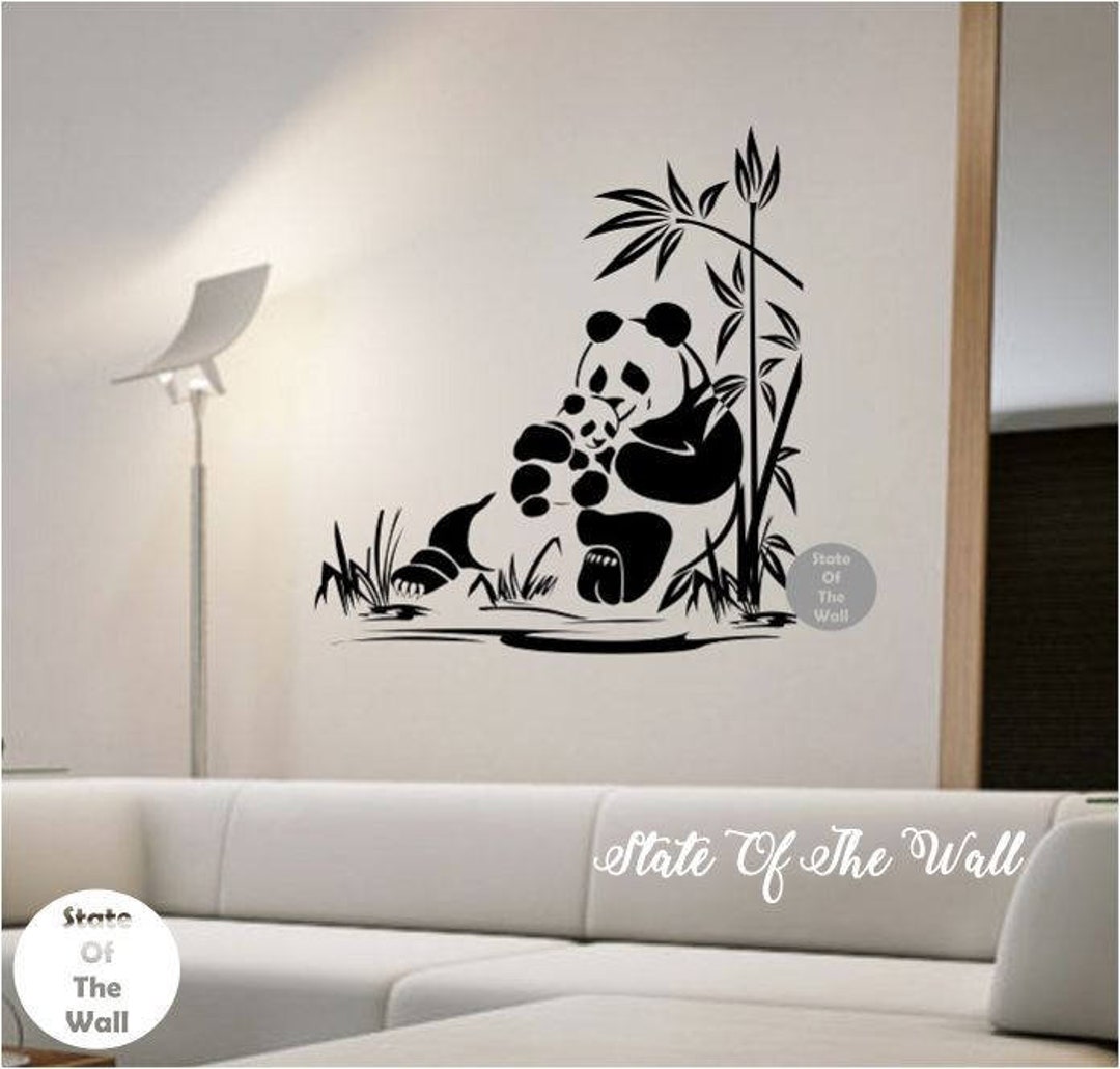 Panda Wall Decal Panda Family Sticker Art Decor Bedroom Design ...