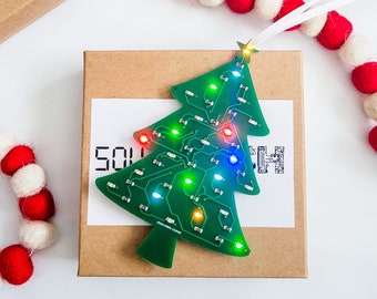 Circuit board Christmas tree ornament