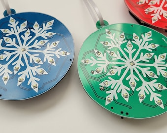 Circuit Board Snowflake Christmas Ornament