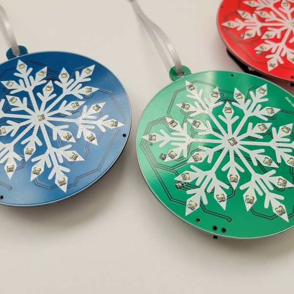 Circuit Board Snowflake Christmas Ornament