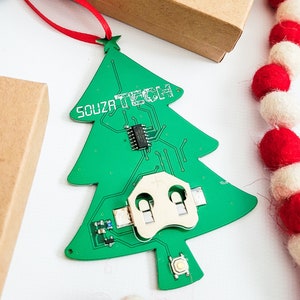 Circuit board Christmas tree ornament image 3