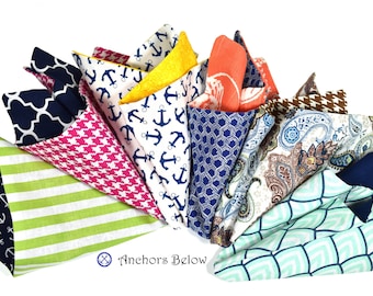 Custom Pocket Square - Wedding Pocket Square - Special Occasion Pocket Square - Double Sided Pocket Square - Event - Gifts for Him