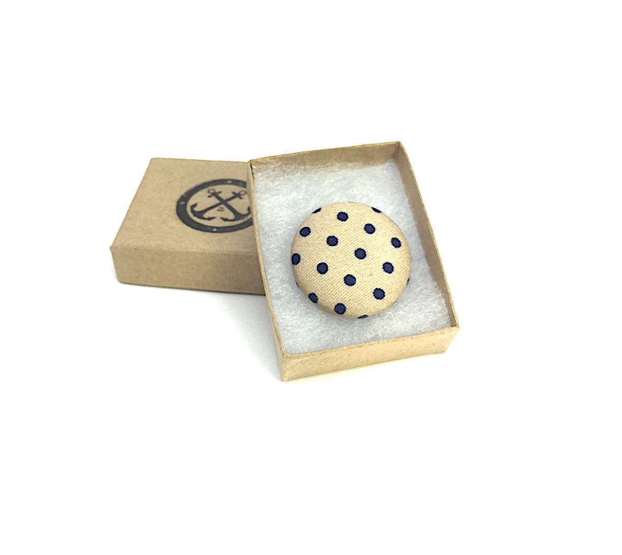 Lapel Pin Medium Polka Dot Lapel Pin Blue Scarf Etsy