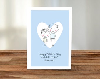 Personalised ‘Father’s Day’ A5 Card - Father and Son or Father and Daughter