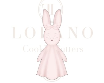 Cute bunny blanket cookie cutter