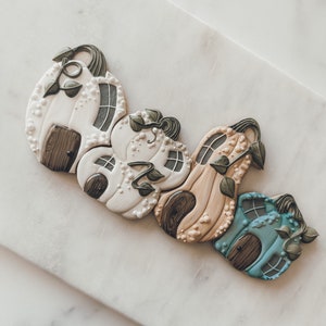 Fall Pumpkin village cookie cutters set of 4