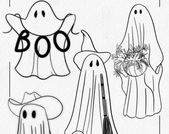 Colección de cortadores de galletas con forma de fantasma