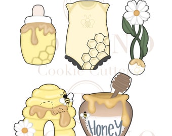 Baby honey bee cookie cutter set