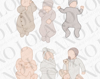 Newborn Baby Royal Icing Transfer Sheets