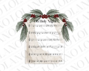 Christmas Music Sheet with Garland Cookie Cutter