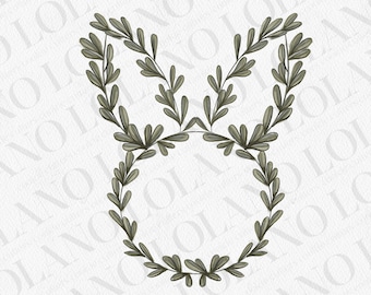 Bunny with Greenery Cookie Cutter