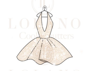 Cocktail dress cookie cutter
