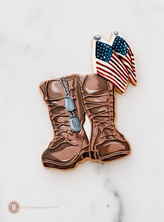 Militaire laarzen en vlaggen koekjessnijder - Etsy Nederland