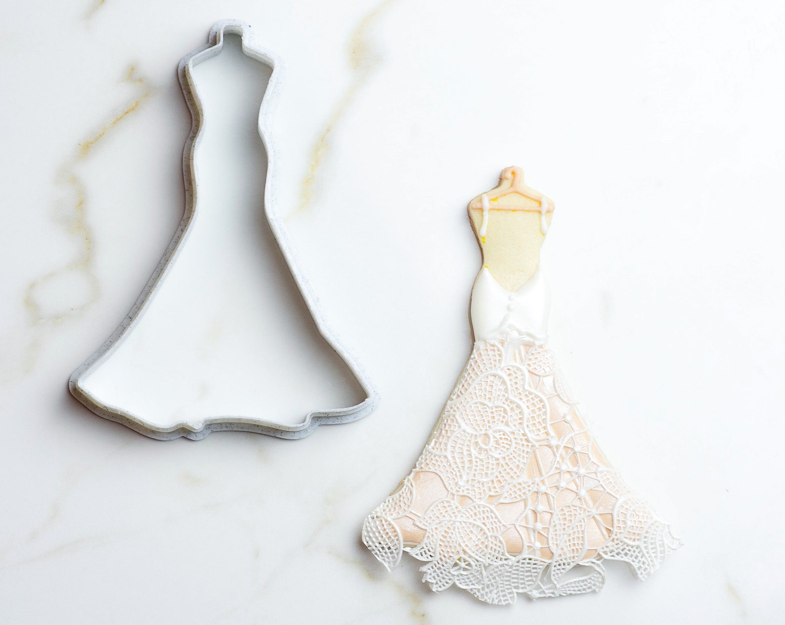 Wedding dress cookie cutter set Etsy
