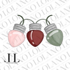 Christmas light bulbs cookie cutters