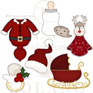 Baby Santa  cookie cutters