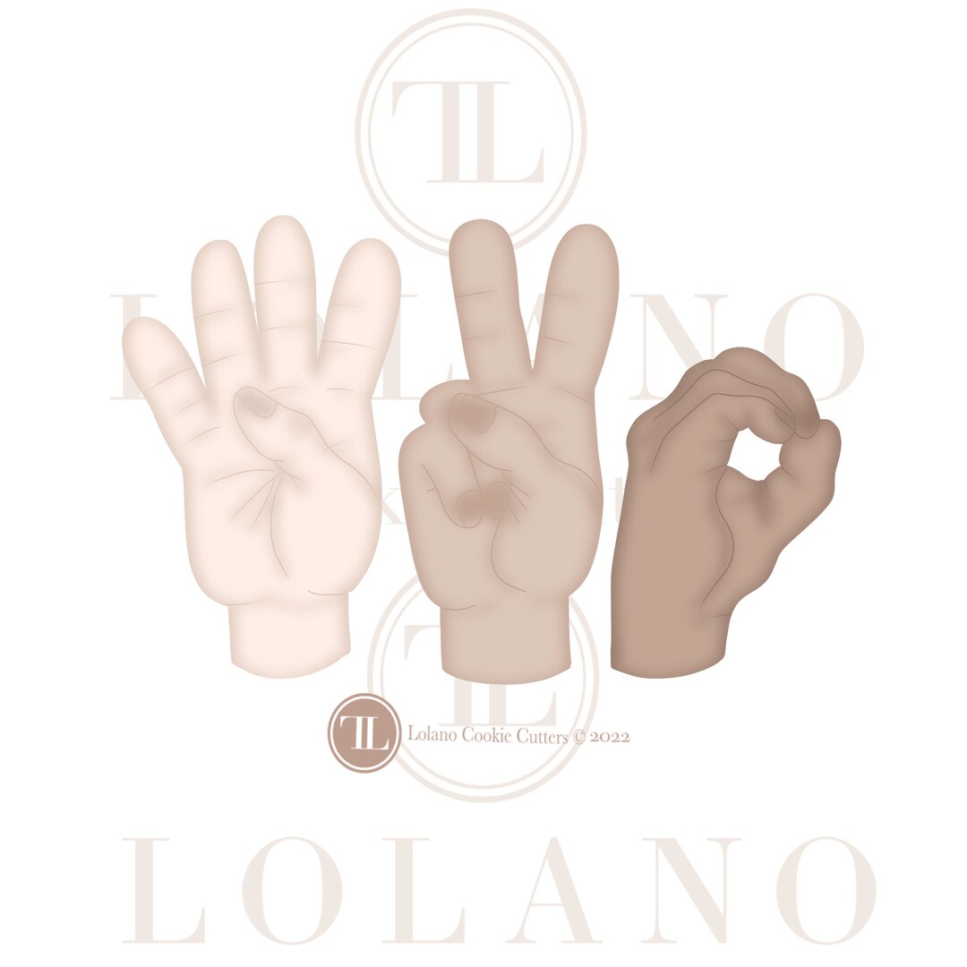 420 Sign Language Hands Cookie Cutter Set of 3 - Etsy