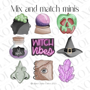 Mix and Match mini witch cookie cutters
