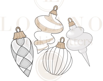 Set di formine per biscotti con decorazioni natalizie vintage