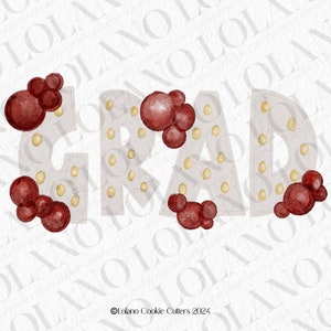 Tall GRAD with Balloons Cookie Cutters