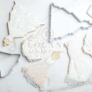 Wedding dress cookie cutter set