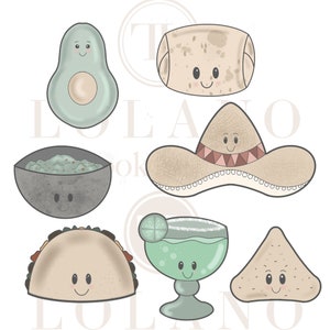 Cute Mexican food cookie cutter set