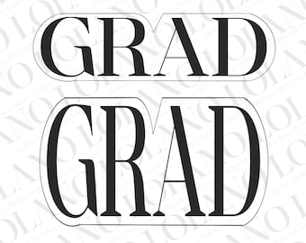 Graduation GRAD plaque cookie cutters