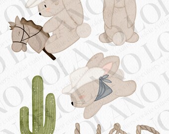 Cowboy Easter Bunny Cookie Cutters