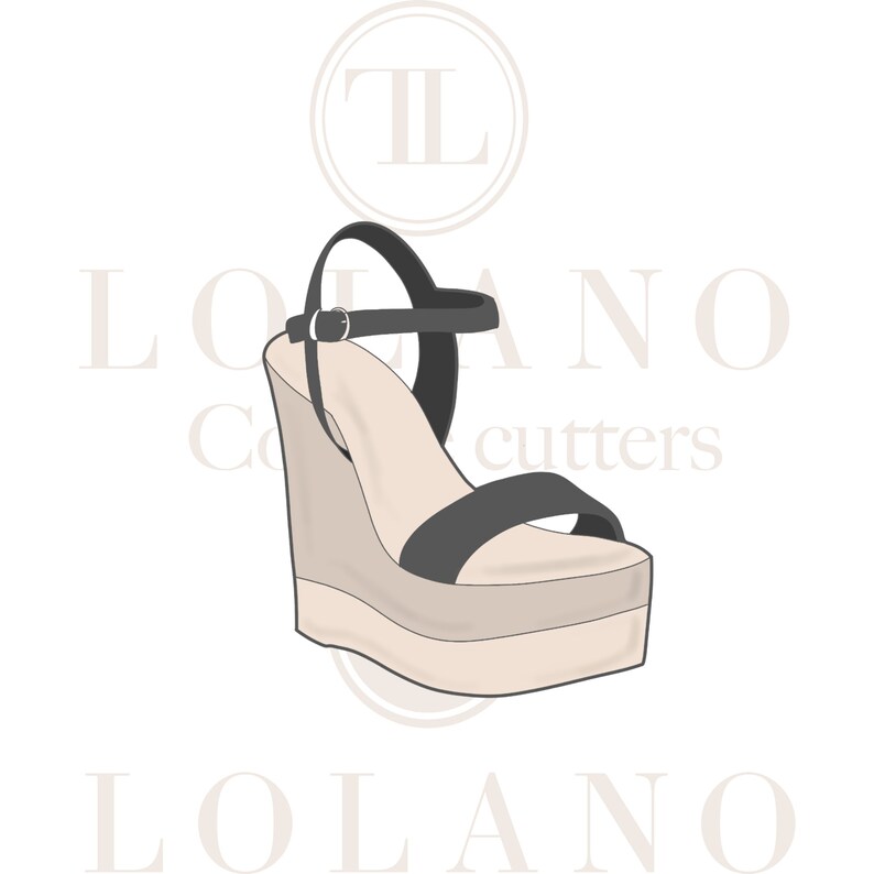 Designer swimsuit cookie cutters WEDGE SANDAL