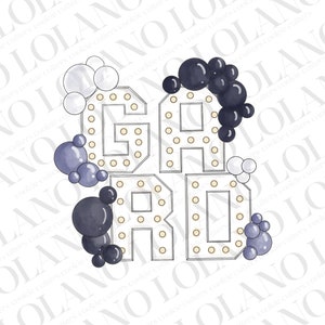 Grad Marquee With Balloon Garland Cookie Cutter - Etsy