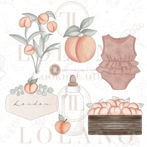 Peach baby shower cookie cutters