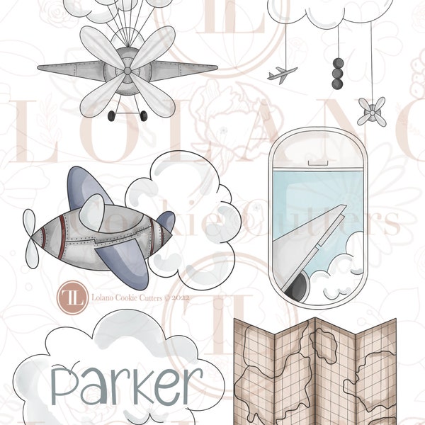 Airplane Cookie - Etsy
