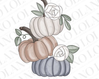 Stacked pumpkins with floral cookie cutter