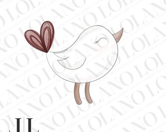 Love bird cookie cutter