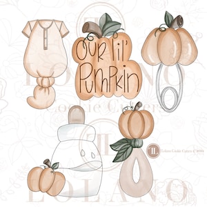 Little pumpkin/ baby shower/ thanksgiving cookie cutters